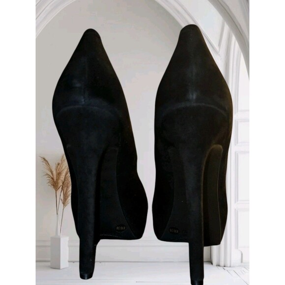 Jessica Simpson Rebeca 5.5" High Heels Sz 8 Women's Platform Pump Black Suede - Picture 2 of 16